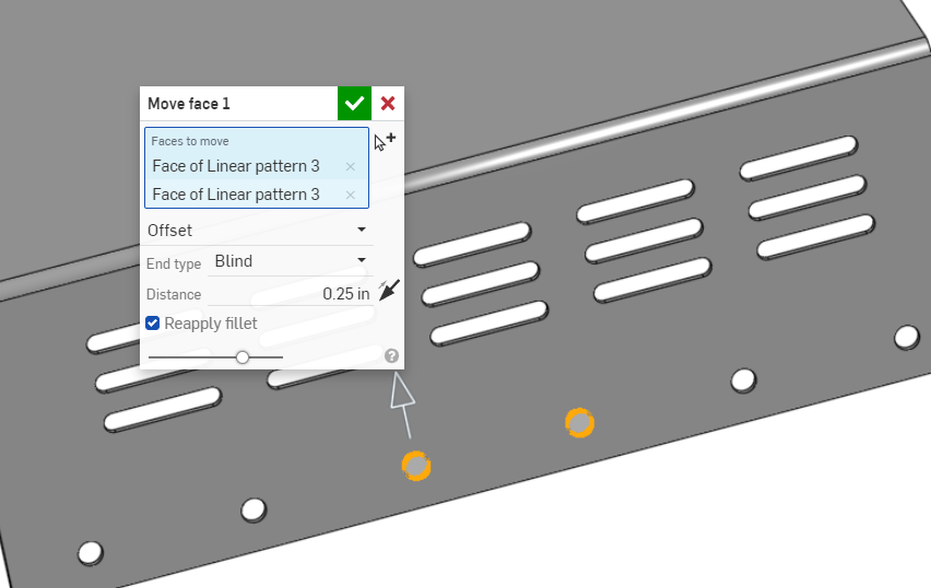 using the move face tool in onshape