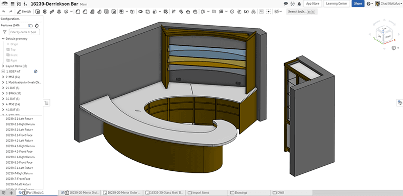 Premier bar design in Onshape